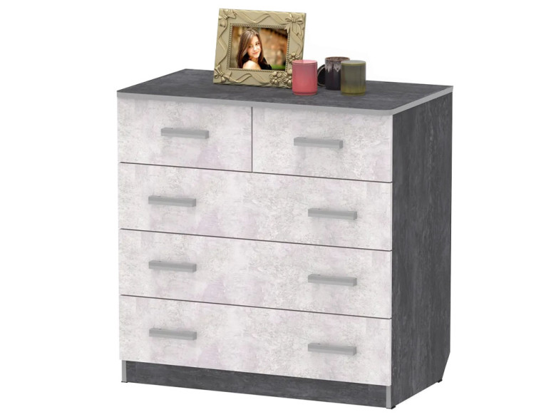 Комод КБ-03 цвет бетон спаркс темный/светлый
